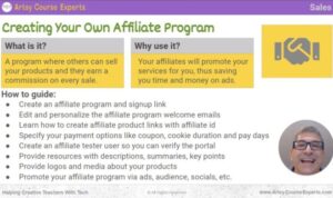 Creating an Affiliate Program